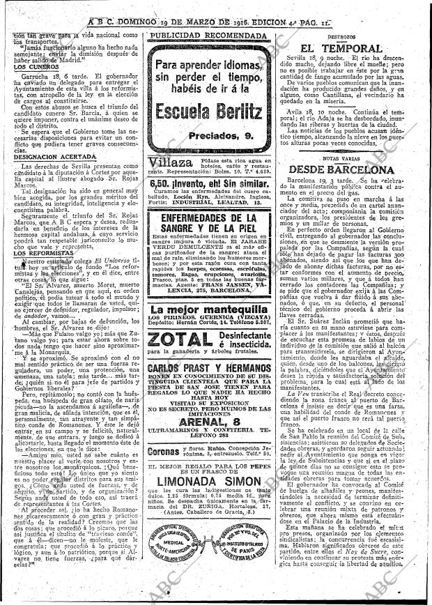 ABC MADRID 19-03-1916 página 11