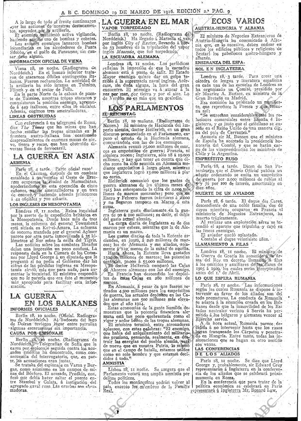 ABC MADRID 19-03-1916 página 9