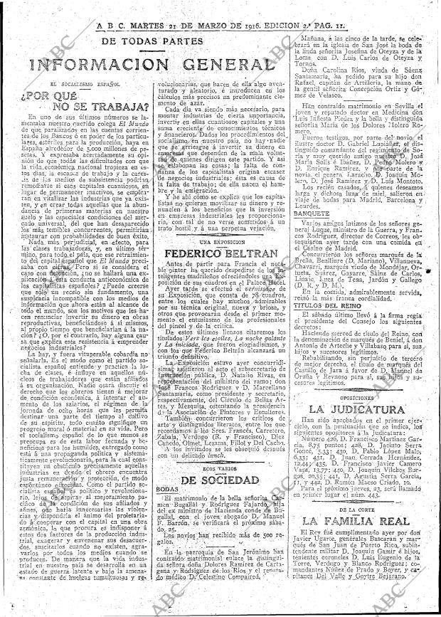 ABC MADRID 21-03-1916 página 11