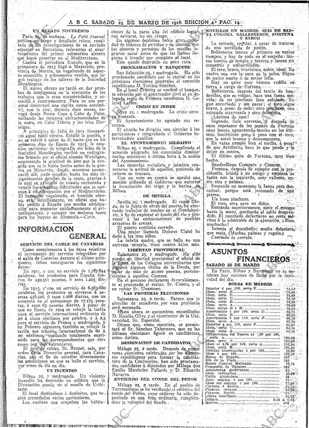 ABC MADRID 25-03-1916 página 14