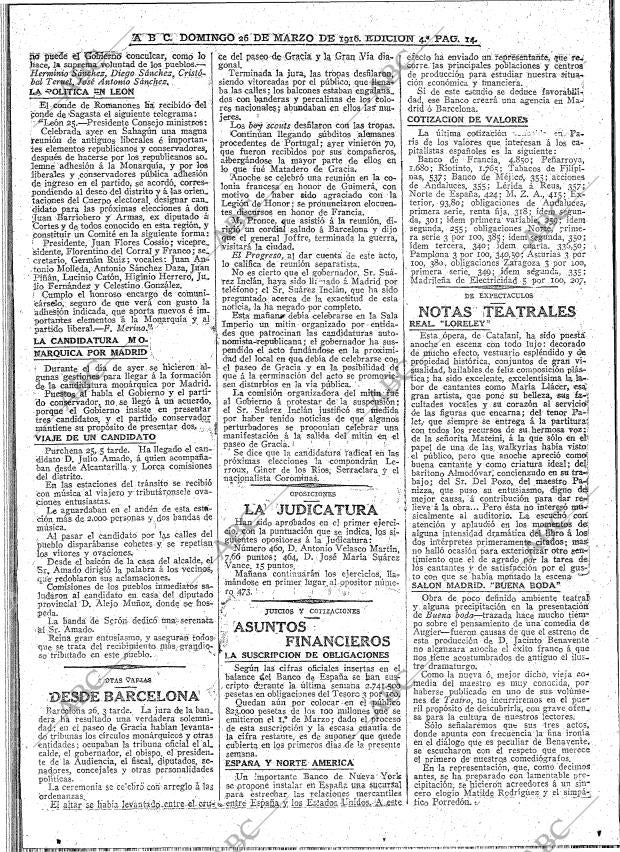 ABC MADRID 26-03-1916 página 14