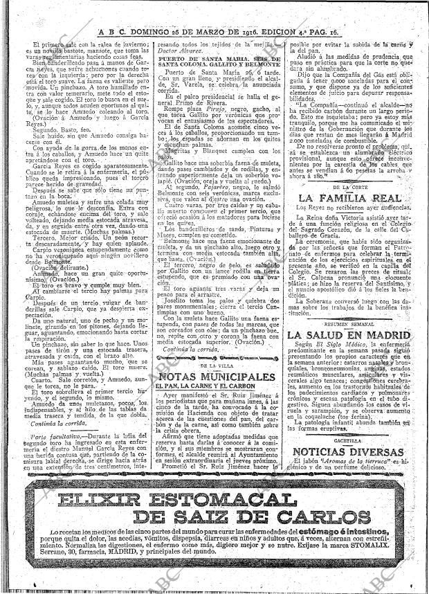 ABC MADRID 26-03-1916 página 16
