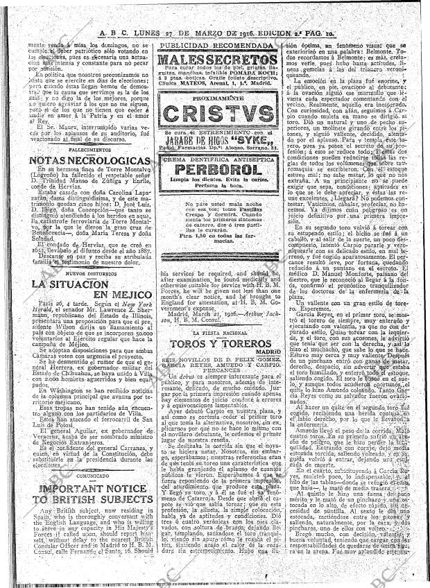 ABC MADRID 27-03-1916 página 10