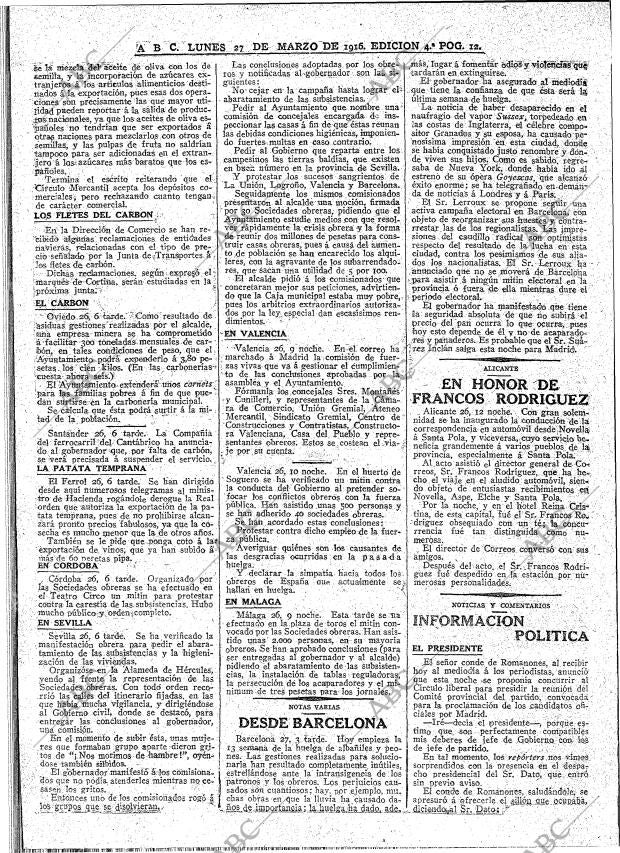 ABC MADRID 27-03-1916 página 12