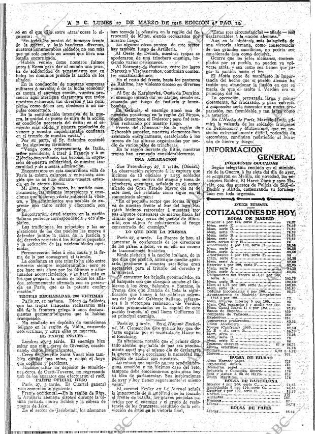 ABC MADRID 27-03-1916 página 14