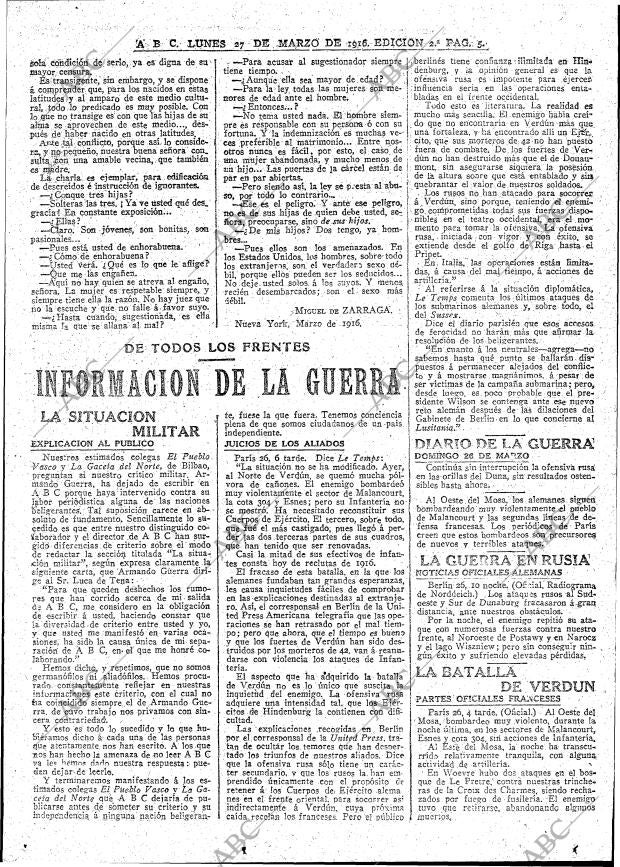 ABC MADRID 27-03-1916 página 5