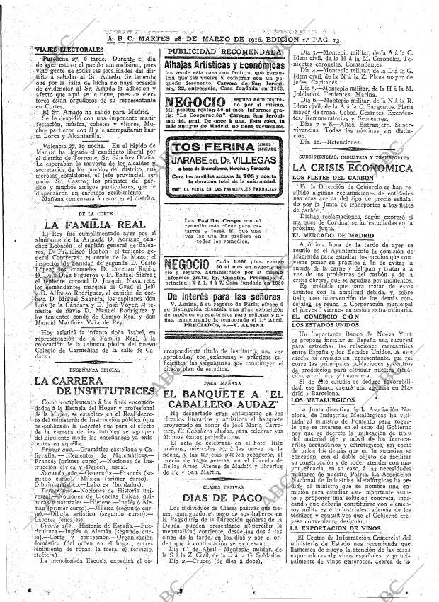 ABC MADRID 28-03-1916 página 13