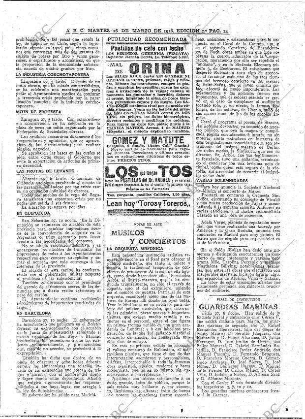 ABC MADRID 28-03-1916 página 14