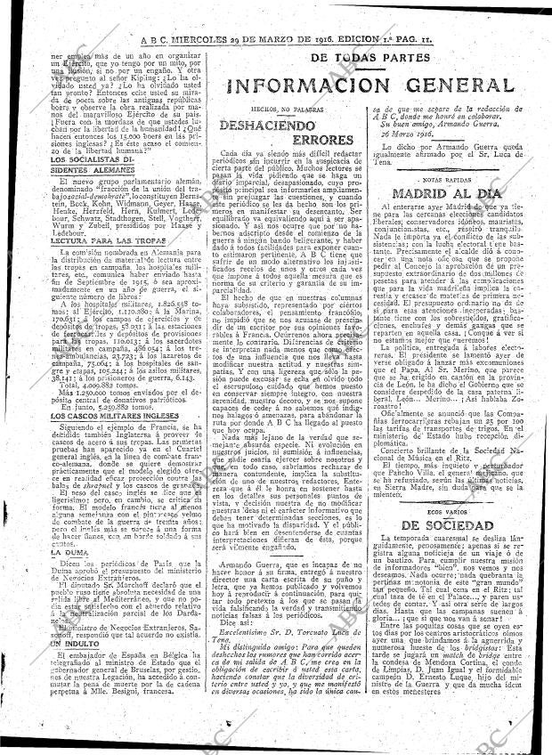ABC MADRID 29-03-1916 página 11