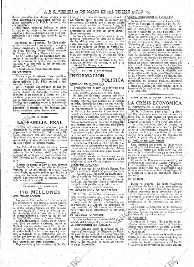 ABC MADRID 31-03-1916 página 13