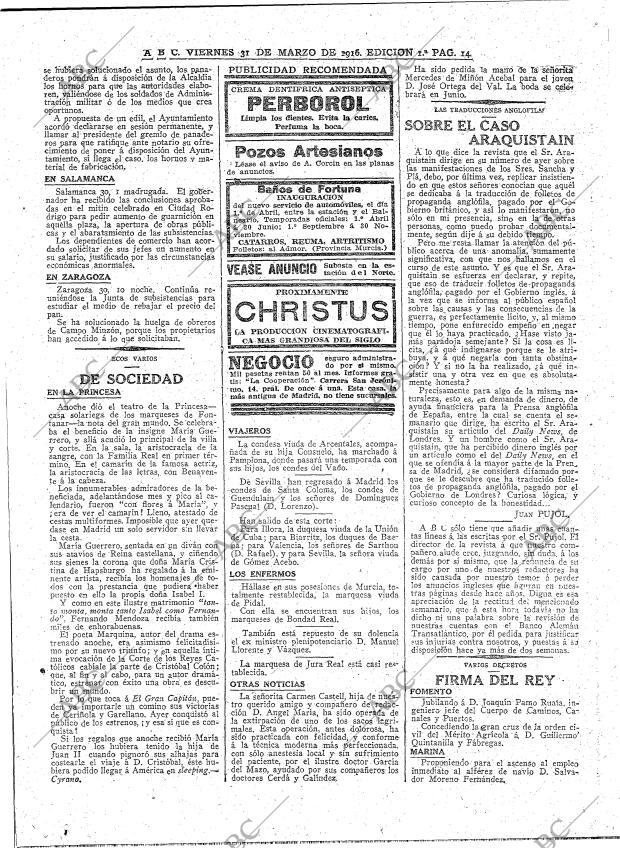 ABC MADRID 31-03-1916 página 14
