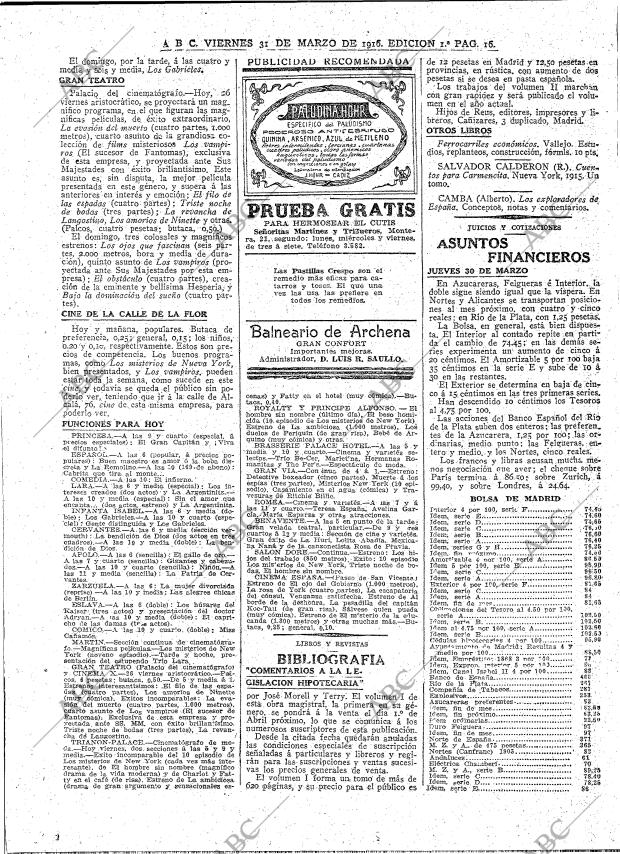 ABC MADRID 31-03-1916 página 16