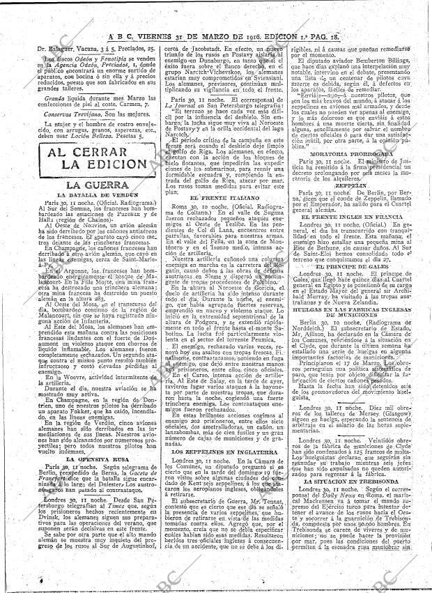 ABC MADRID 31-03-1916 página 18