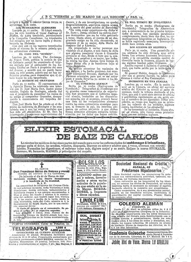 ABC MADRID 31-03-1916 página 19