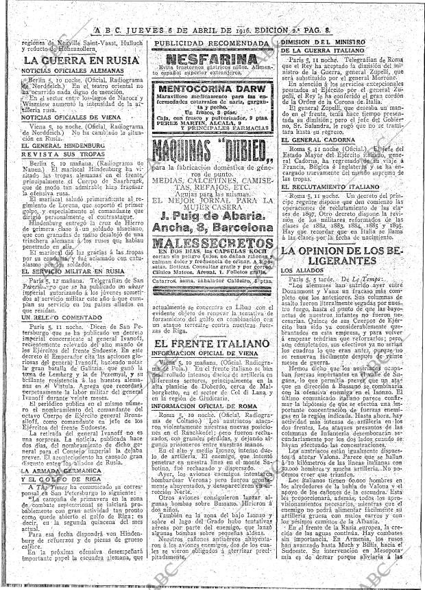 ABC MADRID 06-04-1916 página 8