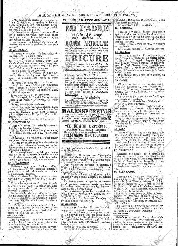 ABC MADRID 10-04-1916 página 11