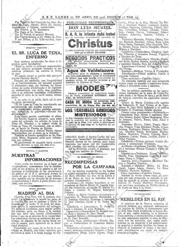 ABC MADRID 10-04-1916 página 13