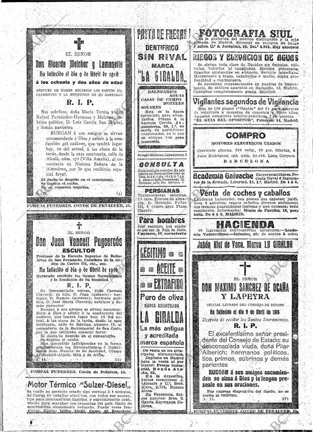 ABC MADRID 10-04-1916 página 18