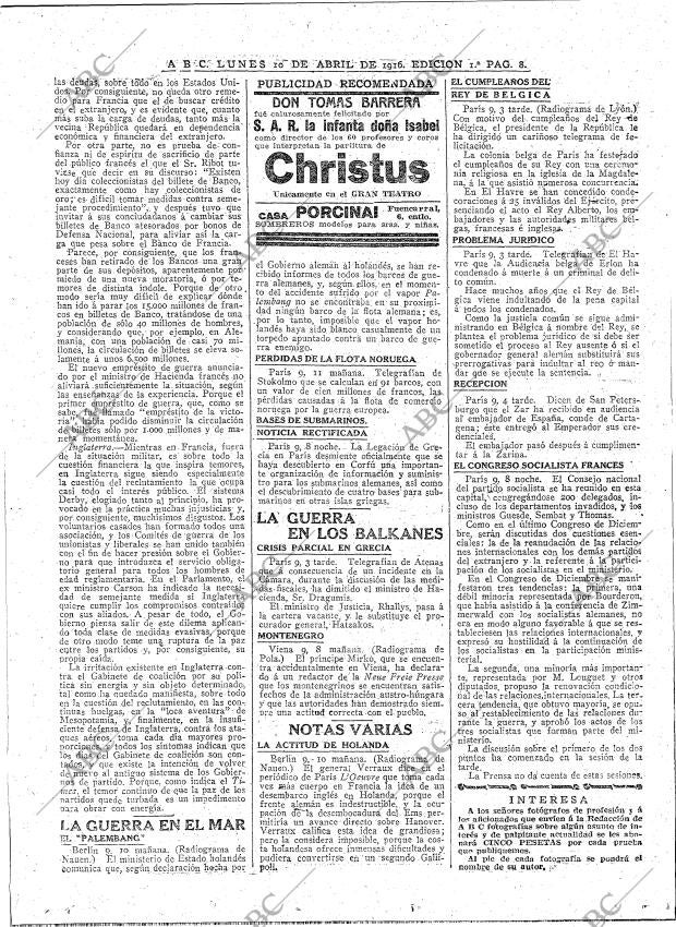 ABC MADRID 10-04-1916 página 8