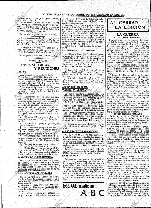 ABC MADRID 11-04-1916 página 18
