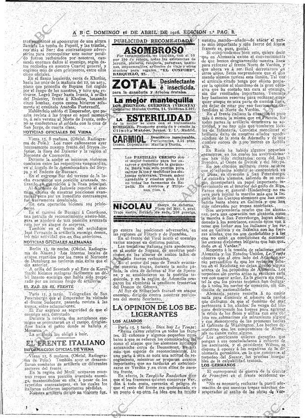 ABC MADRID 16-04-1916 página 8