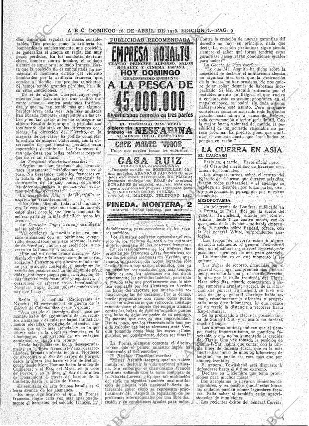 ABC MADRID 16-04-1916 página 9