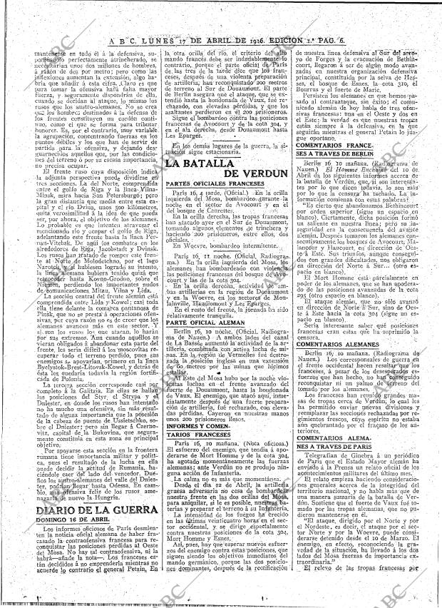 ABC MADRID 17-04-1916 página 6