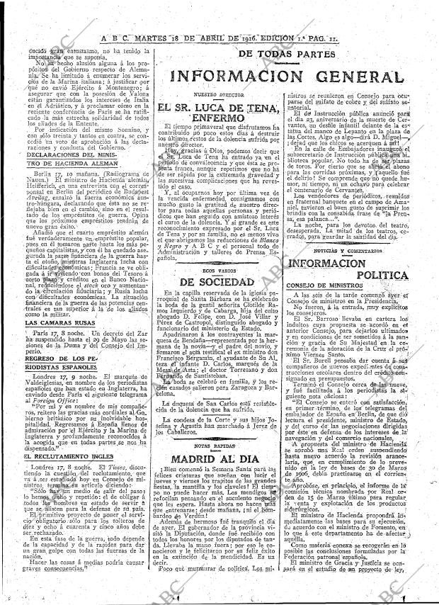 ABC MADRID 18-04-1916 página 11