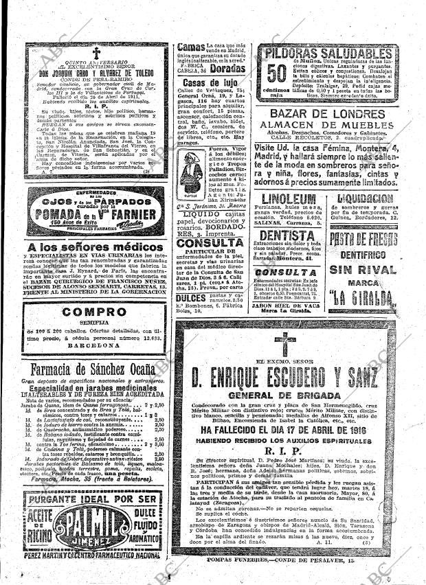 ABC MADRID 18-04-1916 página 19