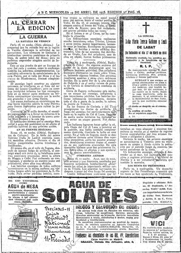 ABC MADRID 19-04-1916 página 16