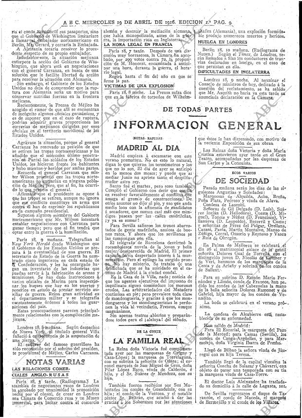 ABC MADRID 19-04-1916 página 9