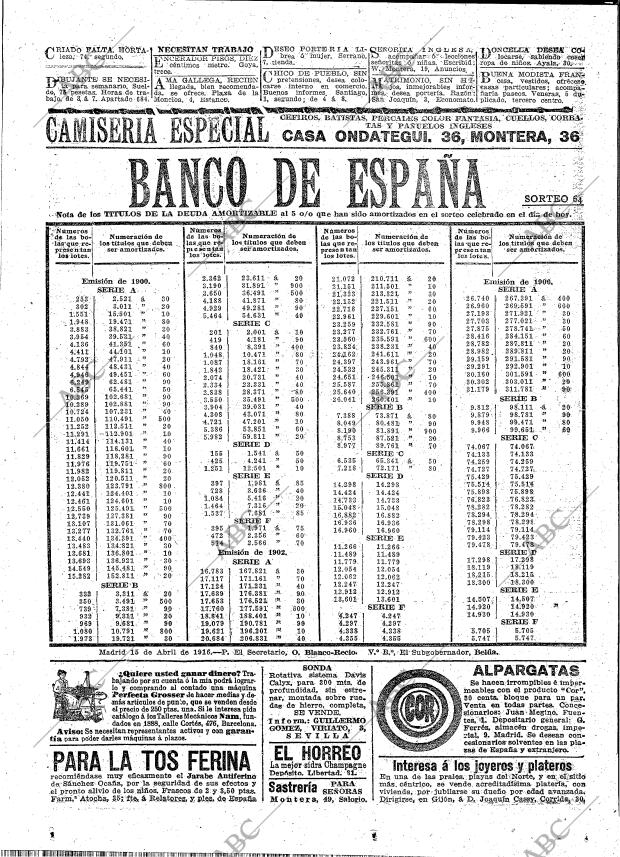 ABC MADRID 20-04-1916 página 22