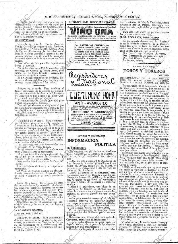 ABC MADRID 24-04-1916 página 12