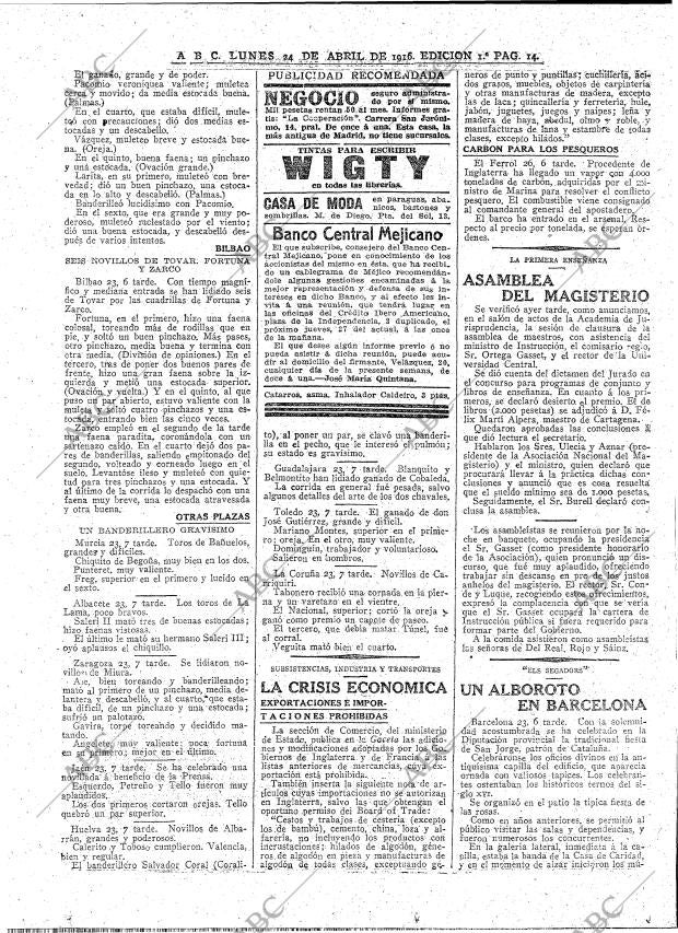 ABC MADRID 24-04-1916 página 14