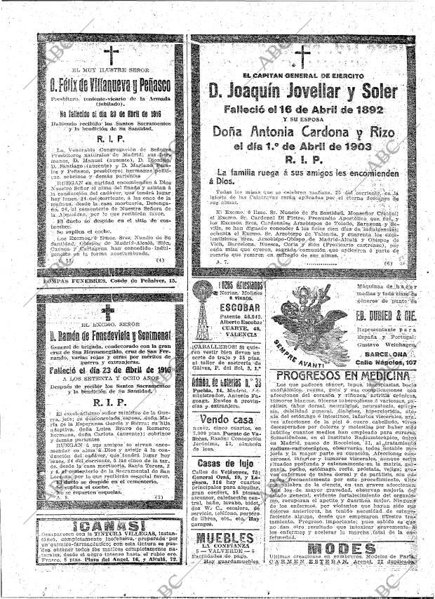 ABC MADRID 24-04-1916 página 22