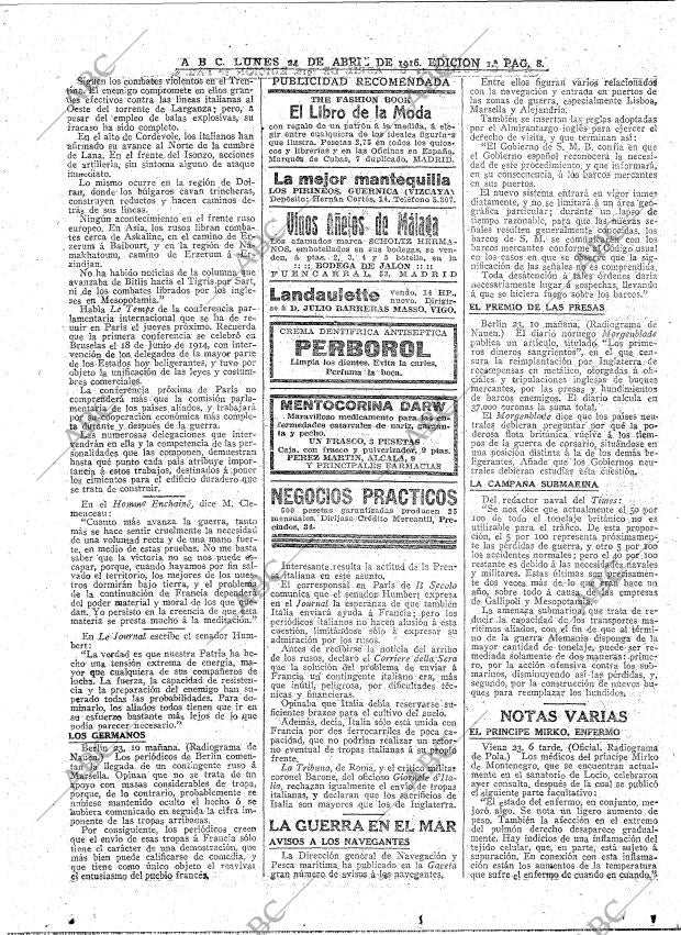 ABC MADRID 24-04-1916 página 8