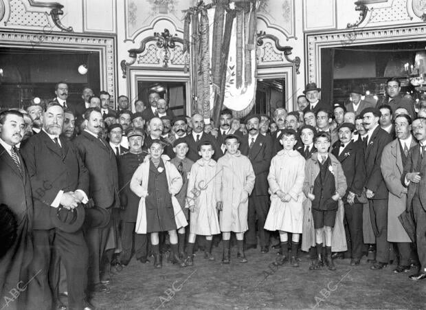 Aspecto de la rotonda del círculo de Bellas Artes durante la recepción que se...