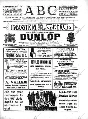 ABC MADRID 30-04-1916 página 1