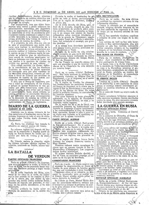 ABC MADRID 30-04-1916 página 11