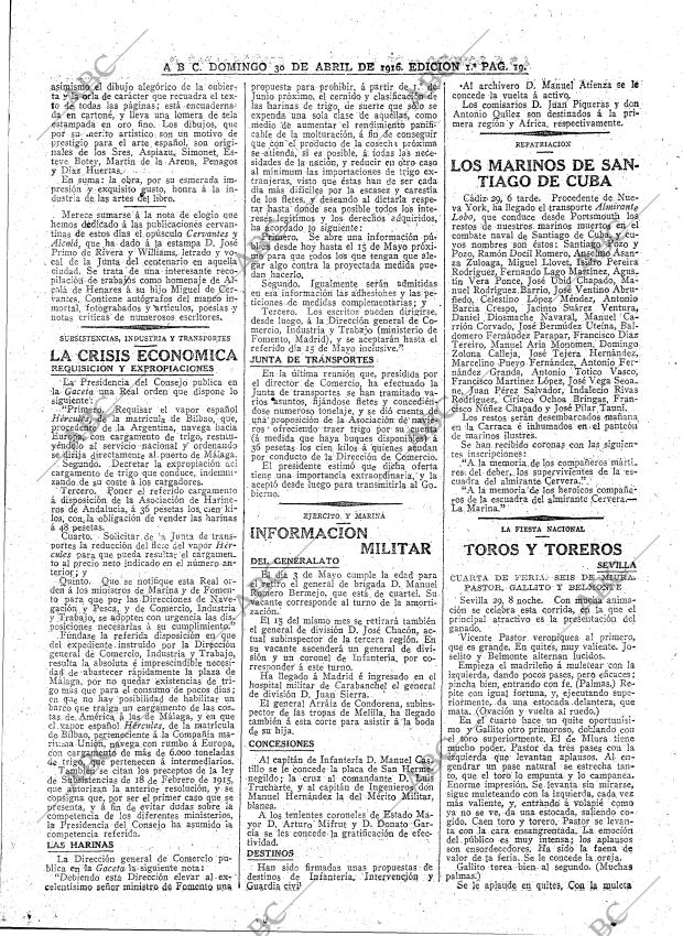 ABC MADRID 30-04-1916 página 19