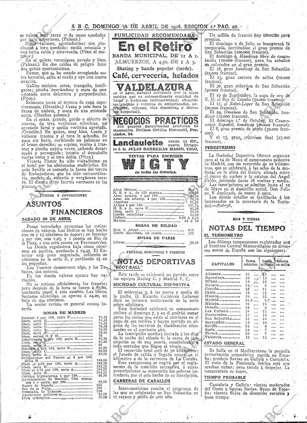 ABC MADRID 30-04-1916 página 20