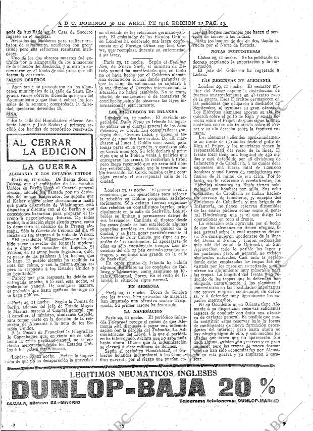 ABC MADRID 30-04-1916 página 23