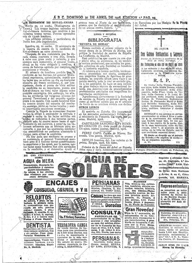 ABC MADRID 30-04-1916 página 24