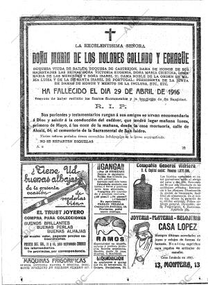 ABC MADRID 30-04-1916 página 28