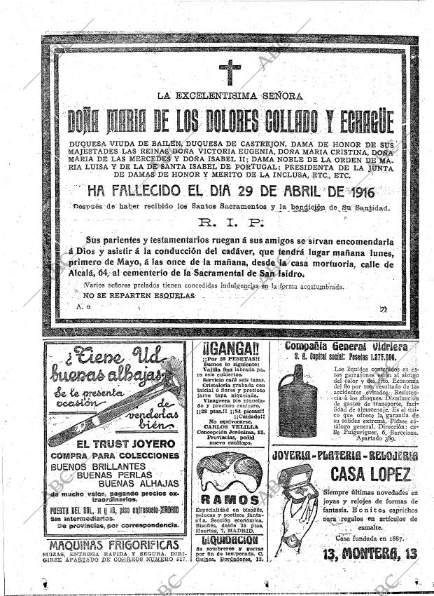 ABC MADRID 30-04-1916 página 28