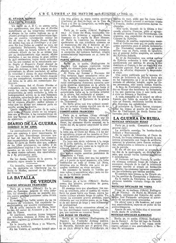 ABC MADRID 01-05-1916 página 11