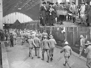 Llegada de unos de los Trenes que Trajeron A los Alemanes de Camarones ayer...