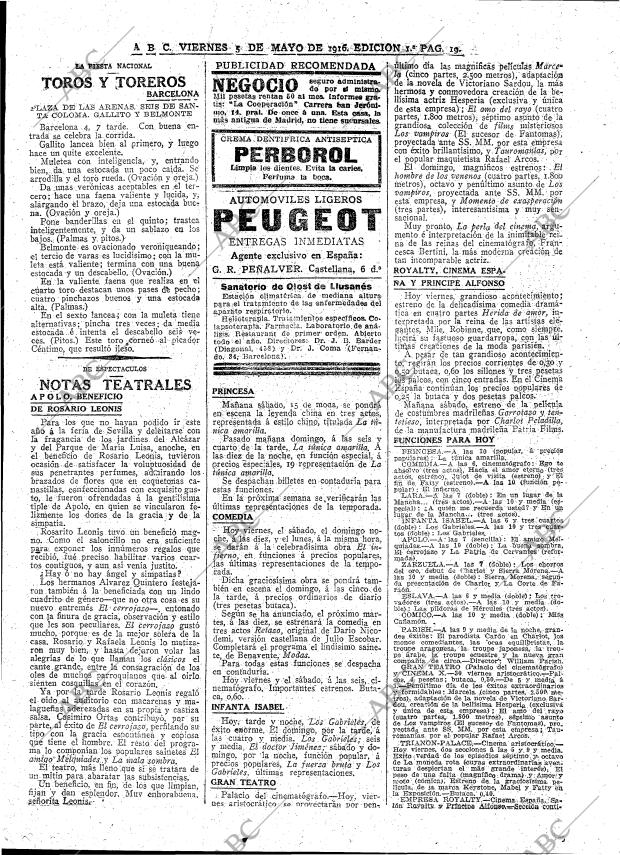 ABC MADRID 05-05-1916 página 19