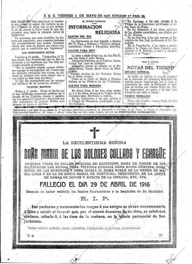 ABC MADRID 05-05-1916 página 23