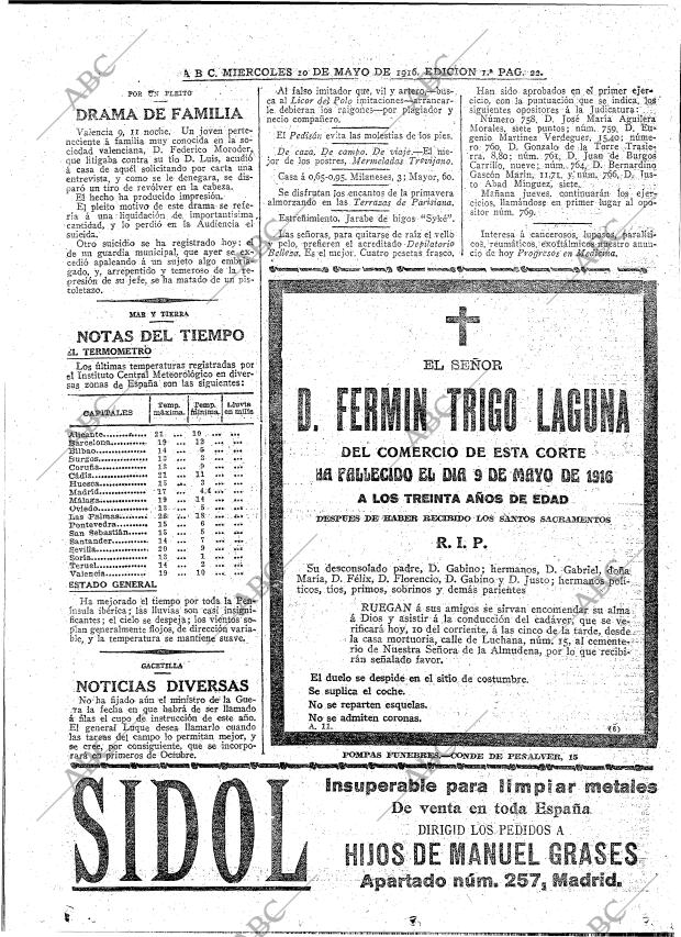 ABC MADRID 10-05-1916 página 22